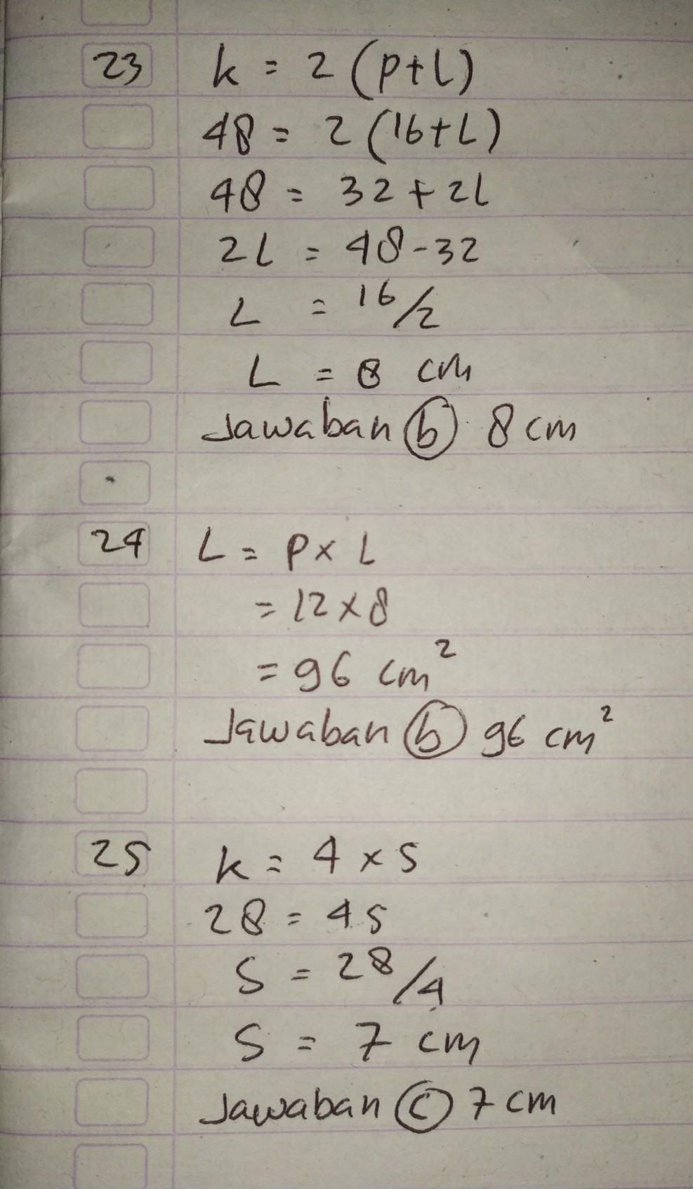 K 56 M 23 Keliling Sebuah Lihat Cara Penyelesaian Di Qanda