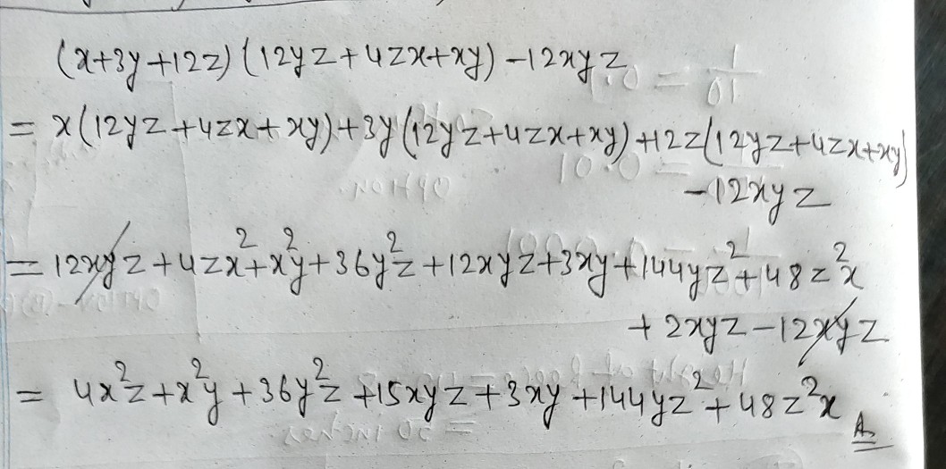 Left X3y12zright Left 12yz4z See How To Solve It At Qanda