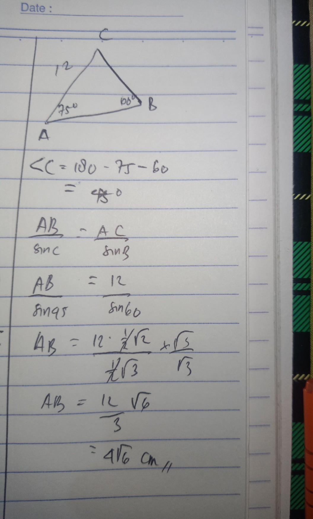 Pada Segitiga Abc Diketa Descubre Como Resolverlo En Qanda