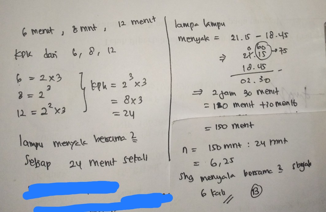 C 1800 D 3600 8 Tiga Buah Lihat Cara Penyelesaian Di Qanda