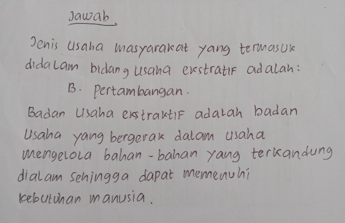 Jenis Usaha Masyarakat Ya Lihat Cara Penyelesaian Di Qanda
