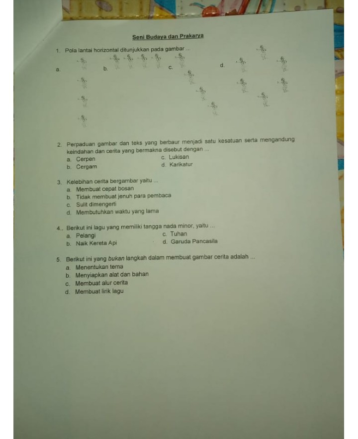 Contoh Gambar Cerita Satu Adegan Saja Halaman 105 Kelas 5